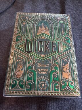 Theory Wicked Metallic Green and Gold Playing Cards